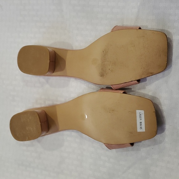 Steven by Steve madden open toe pink  croc embossed leather sandals size 9.5 - Picture 7 of 12